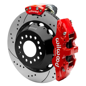 Wilwood® - Street Performance Drilled and Slotted Rotor AERO4 Caliper Big Brake Kit with Electronic Parking Brake Kit