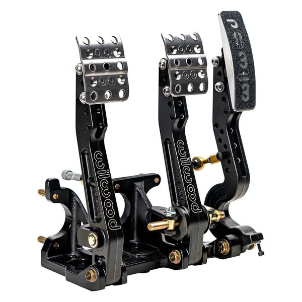 Wilwood® - Adjustable Ratio Floor Mount Brake/Clutch and Throttle Pedals with Throttle Linkage