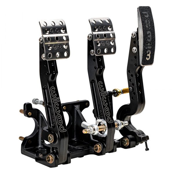 Wilwood® - Tru-Bar Adjustable Ratio Floor Mount Brake/Clutch and Throttle Pedals with Throttle Linkage