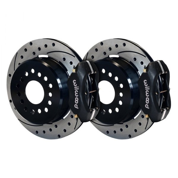 Wilwood® - Street Performance Drilled and Slotted Rotor Forged Dynalite Caliper Rear Brake Kit with Parking Brake Assembly