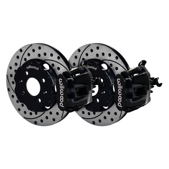 Wilwood® - Combination Parking Drilled and Slotted Rotor Rear Brake Kit with Parking Brake Assembly