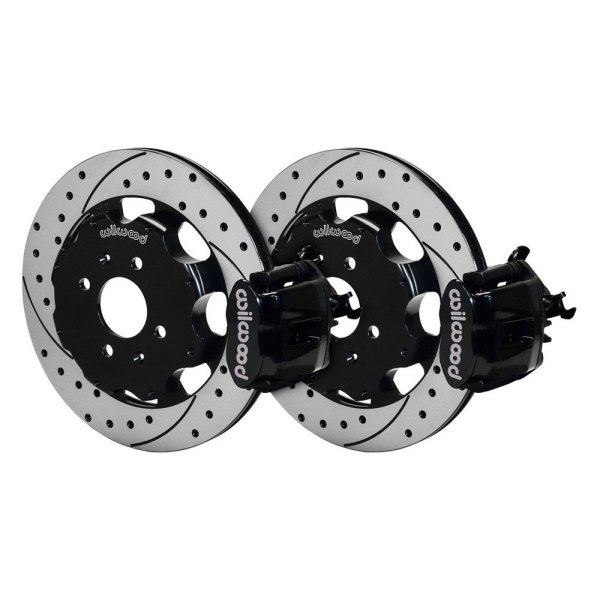 Wilwood® - Combination Parking Drilled and Slotted Rotor Rear Brake Kit with Parking Brake Assembly