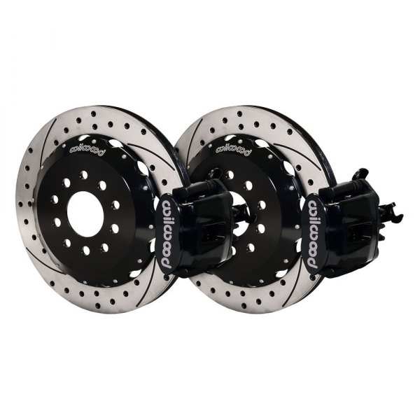 Wilwood® - Combination Parking Drilled and Slotted Rotor Rear Brake Kit with Parking Brake Assembly