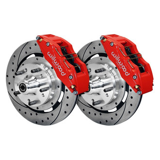 Wilwood® - Street Performance Drilled and Slotted Rotor DynaPro Caliper Front Brake Kit