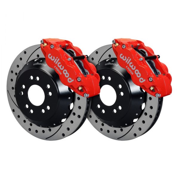 Wilwood® - Street Performance Drilled and Slotted Rotor Forged Narrow Superlite Caliper Front Brake Kit