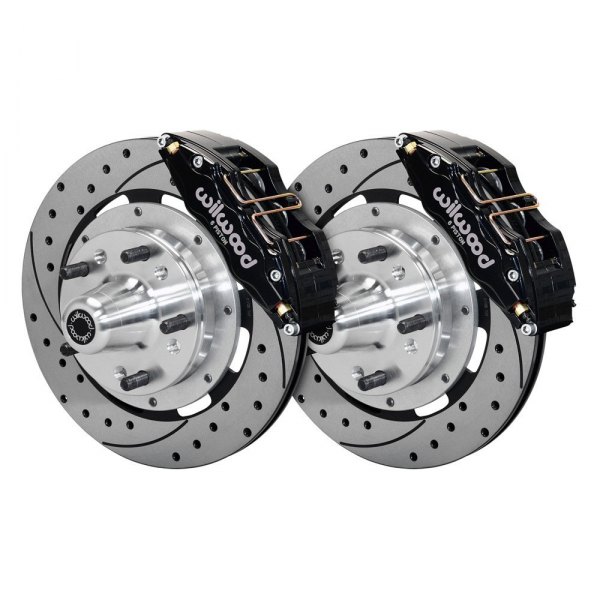 Wilwood® - Street Performance Drilled and Slotted Rotor DynaPro Caliper Front Brake Kit