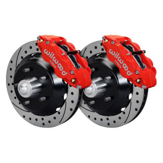 Wilwood® - Street Performance Drilled and Slotted Rotor Forged Narrow Superlite Caliper Front Brake Kit