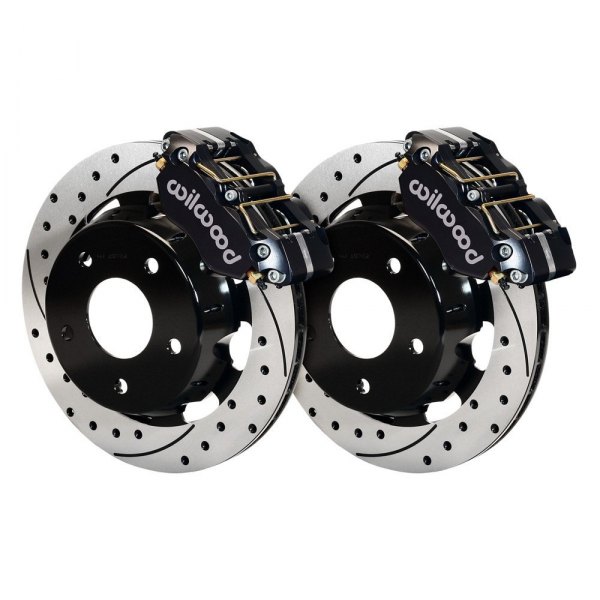 Wilwood® - Drag Race SRP Drilled and Slotted Rotor Narrow DynaPro Caliper Front Brake Kit