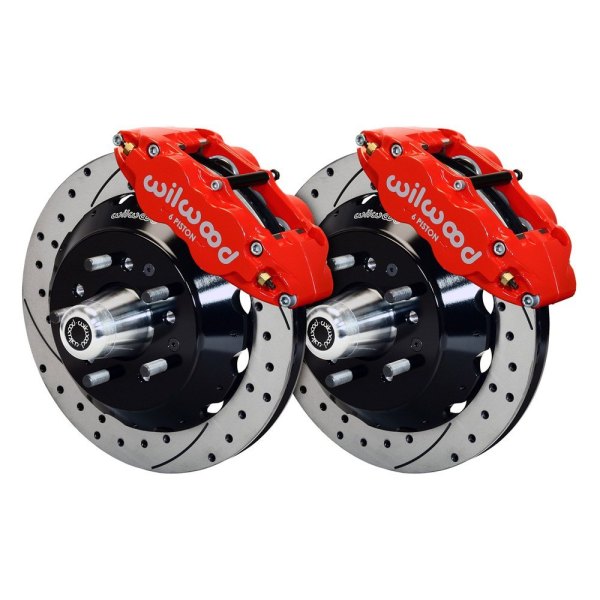 Wilwood® - Street Performance Drilled and Slotted Rotor Forged Narrow Superlite Caliper Front Brake Kit