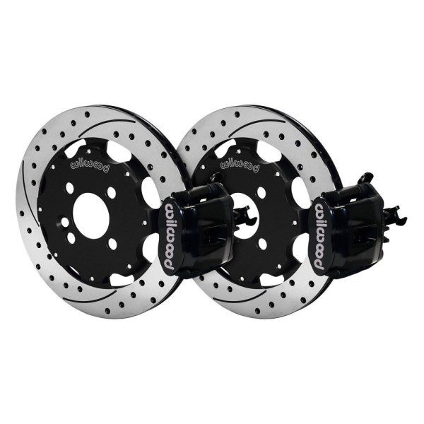 Wilwood® - Combination Parking Drilled and Slotted Rotor Rear Brake Kit with Parking Brake Assembly