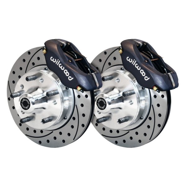 Wilwood® - Street Performance Drilled and Slotted Rotor Forged Dynalite Caliper Front Brake Kit