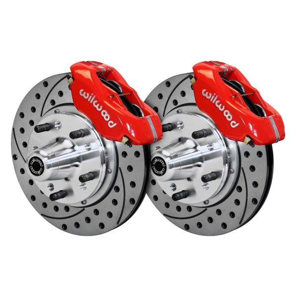 Wilwood® - Street Performance Drilled and Slotted Rotor Forged Dynalite Caliper Front Brake Kit