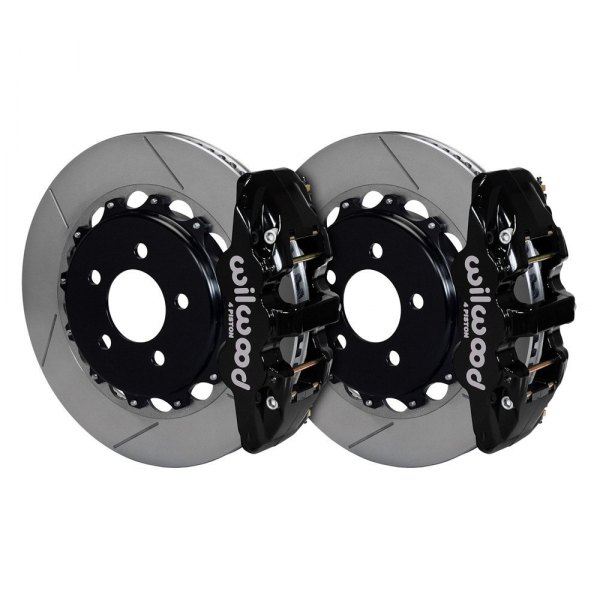 Wilwood® - Street Performance GT Slotted Rotor AERO4 Caliper Rear Brake Kit for OE Parking Brakes