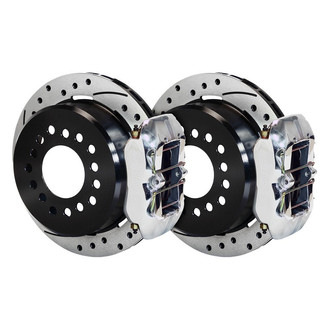 Wilwood® - Street Performance Drilled and Slotted Rotor Forged DynaPro Low-Profile Caliper Rear Brake Kit with Parking Brake Assembly