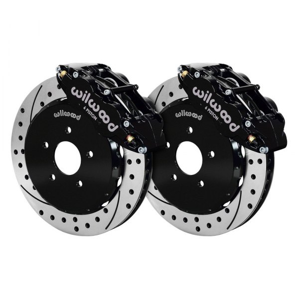 Wilwood® - Street Performance Drilled and Slotted Rotor Forged Narrow Superlite Caliper Front Brake Kit