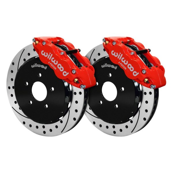 Wilwood® - Street Performance Drilled and Slotted Rotor Forged Narrow Superlite Caliper Front Brake Kit