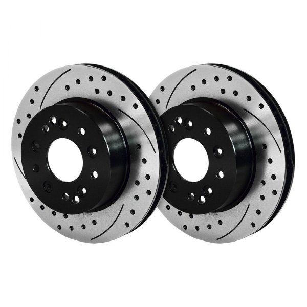 Wilwood® - Drilled and Slotted 1-Piece Rear Brake Rotors and Hub Assembly