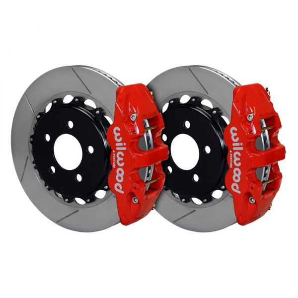 Wilwood® - Street Performance GT Slotted Rotor AERO4 Caliper Rear Brake Kit for OE Parking Brakes