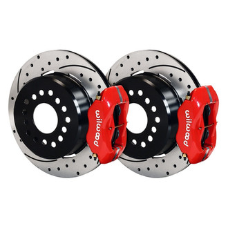 Wilwood® - Street Performance Drilled and Slotted Rotor Forged Dynalite Caliper Rear Brake Kit with Parking Brake Assembly