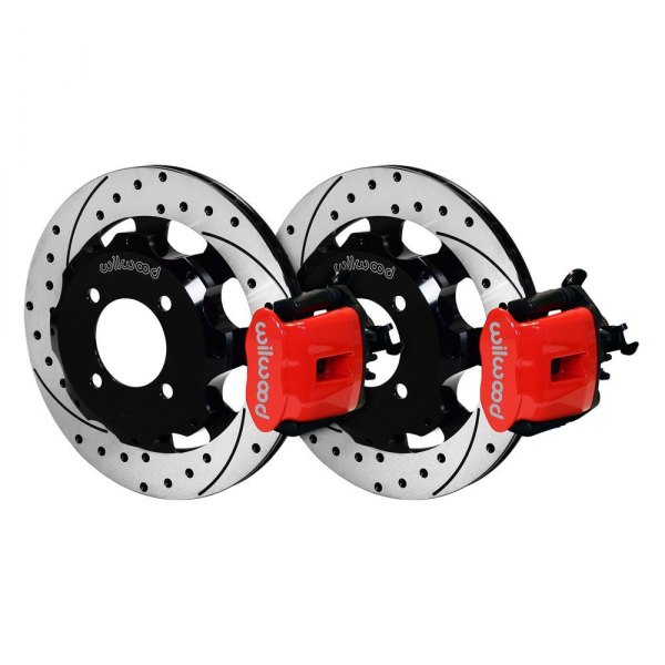 Wilwood® - Combination Parking Drilled and Slotted Rotor Rear Brake Kit with Parking Brake Assembly