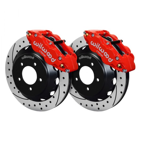 Wilwood® - Street Performance Drilled and Slotted Rotor Forged Narrow Superlite Caliper Front Brake Kit