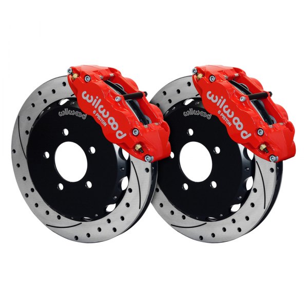 Wilwood® - Street Performance Drilled and Slotted Rotor Forged Narrow Superlite Caliper Front Brake Kit