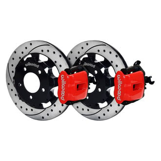 Wilwood® - Combination Parking Drilled and Slotted Rotor Rear Brake Kit with Parking Brake Assembly
