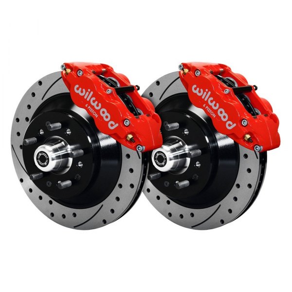 Wilwood® - Street Performance Drilled and Slotted Rotor Forged Narrow Superlite Caliper Front Brake Kit