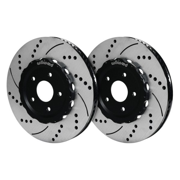 Wilwood® 14012496D Drilled and Slotted 2Piece Front Brake Rotors