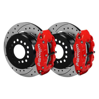 Wilwood® - Street Performance Drilled and Slotted Rotor D154 Caliper Rear Brake Kit with Parking Brake Assembly
