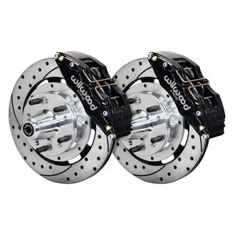 Wilwood® - Street Performance Drilled and Slotted Rotor DynaPro Caliper Front Brake Kit