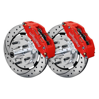 Wilwood® - Street Performance Drilled and Slotted Rotor DynaPro Caliper Front Brake Kit