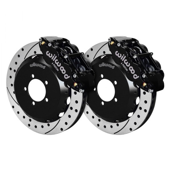 Wilwood® - Street Performance Drilled and Slotted Rotor Forged Narrow Superlite Caliper Front Brake Kit