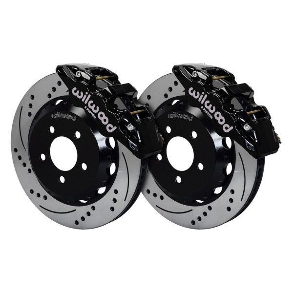 Wilwood® - Street Performance Drilled and Slotted Rotor AERO6 Caliper Front Brake Kit