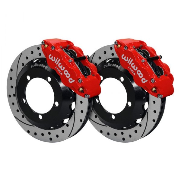 Wilwood® - Street Performance Drilled and Slotted Rotor Forged Narrow Superlite Caliper Front Brake Kit