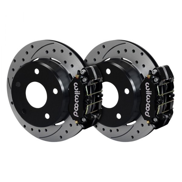 Wilwood® - Street Performance Drilled and Slotted Rotor DynaPro Caliper Rear Brake Kit with Parking Brake Assembly