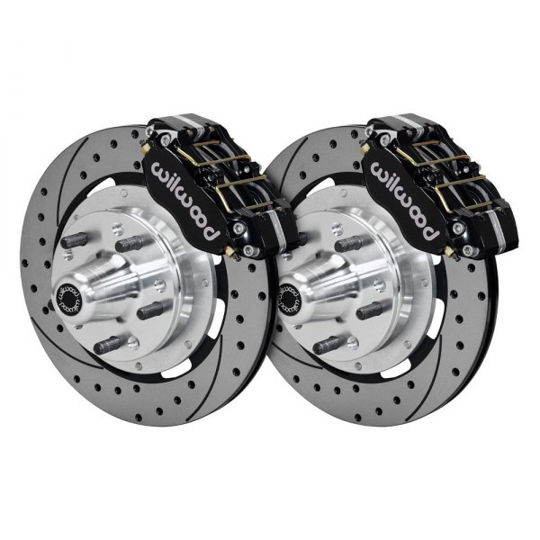 Wilwood® - Street Performance Drilled and Slotted Rotor DynaPro Dust-Boot Caliper Front Brake Kit