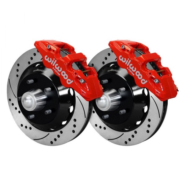 Wilwood® - Street Performance Drilled and Slotted Rotor AERO6 Caliper Front Brake Kit