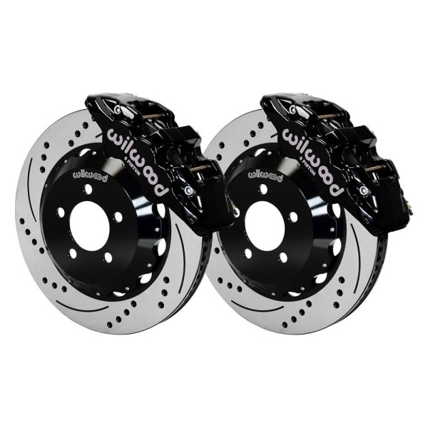Wilwood® - Street Performance Drilled and Slotted Rotor AERO6 Caliper Front Brake Kit