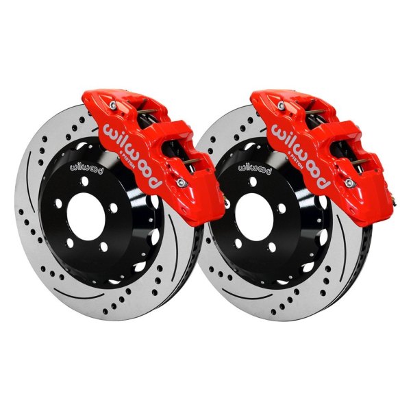 Wilwood® - Street Performance Drilled and Slotted Rotor AERO6 Caliper Front Brake Kit