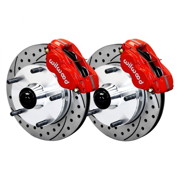 Wilwood® - Street Performance Drilled and Slotted Rotor Forged Dynalite-M Caliper Front Brake Kit