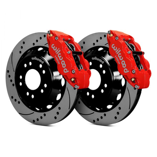 Wilwood® - Street Performance Drilled and Slotted Rotor Forged Narrow Superlite Caliper Front Brake Kit