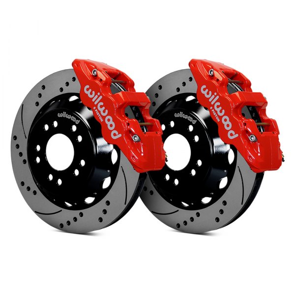 Wilwood® - Street Performance Drilled and Slotted Rotor AERO6 Caliper Front Brake Kit