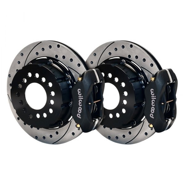 Wilwood® - Street Performance Drilled and Slotted Rotor Forged Dynalite Caliper Rear Brake Kit with Parking Brake Assembly