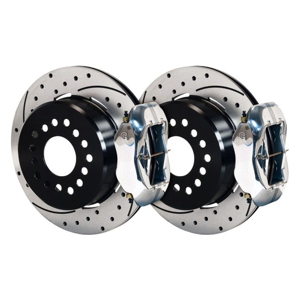 Wilwood® - Street Performance Drilled and Slotted Rotor Forged Dynalite Caliper Rear Brake Kit with Parking Brake Assembly