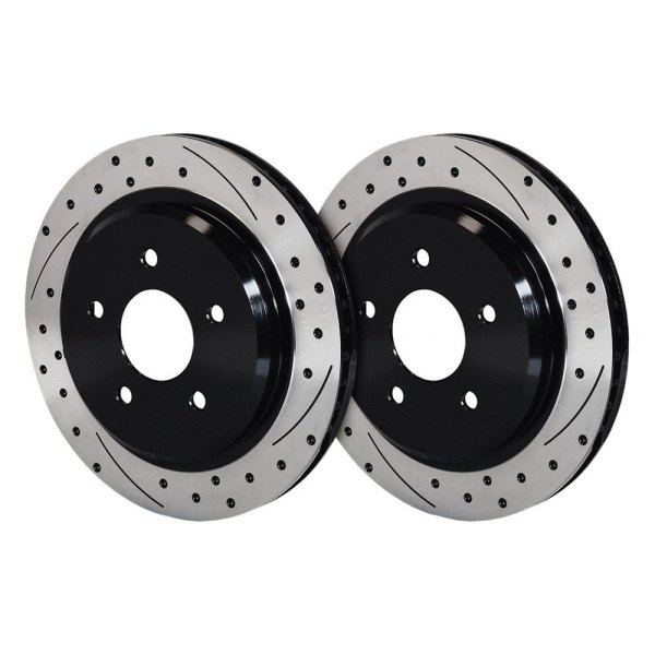 Wilwood® - Drilled and Slotted 1-Piece Rear Brake Rotors and Hub Assembly