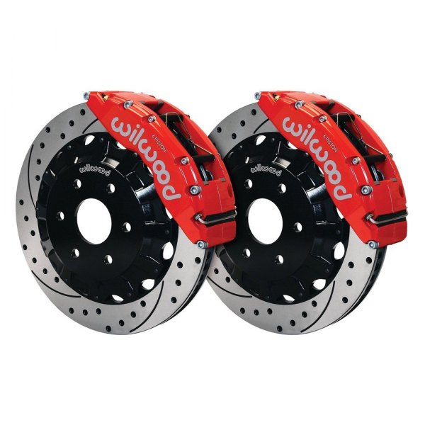 Wilwood® - Street Performance Drilled and Slotted Rotor TC6 Caliper Front Brake Kit