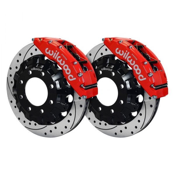 Wilwood® - Street Performance Drilled and Slotted Rotor TC6 Caliper Front Brake Kit