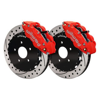 Wilwood® - Street Performance Drilled and Slotted Rotor Forged Narrow Superlite Caliper Front Brake Kit