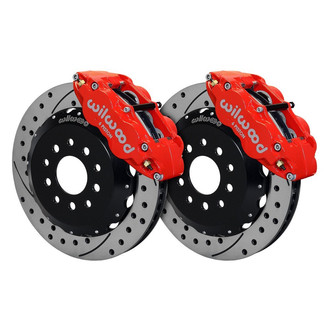 Wilwood® - Street Performance Drilled and Slotted Rotor Forged Narrow Superlite Caliper Front Brake Kit